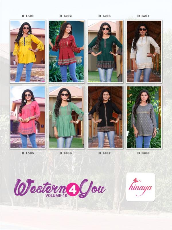 Western4 You Vol 10 Rayon Printed Ladies Tops Edition